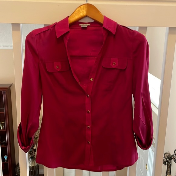 Cache silk button down blouse - Picture 2 of 7